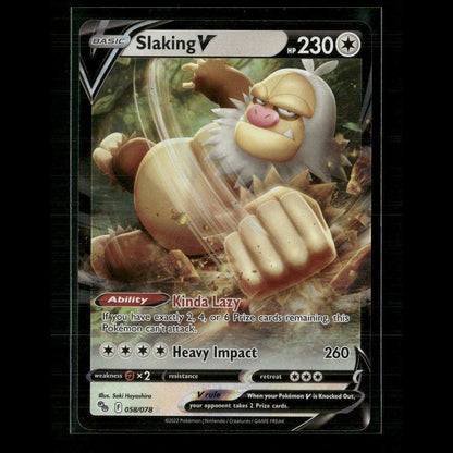Slaking V 058/078 Pokemon GO NM Pokemon
