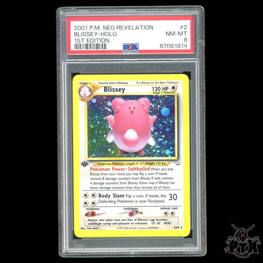 Blissey 1st Edition #2/64 PSA 8 Neo Revelation Pokemon 2001
