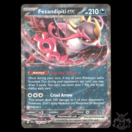 Fezandipiti ex #038/064 Shrouded Fable NM/Near Mint Pokemon 2024