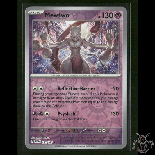 Mewtwo Reverse Holo 150/165 SV: Scarlet & Violet 151 NM Pokemon