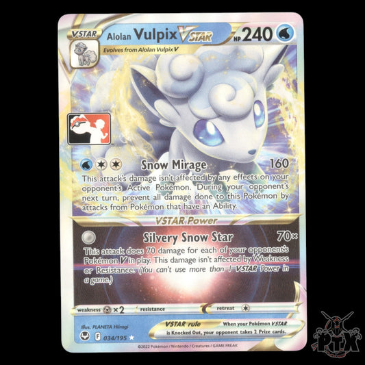 Alolan Vulpix VSTAR Play!#034/195 Prize Pack Series Three Near Mint Pokemon 2022