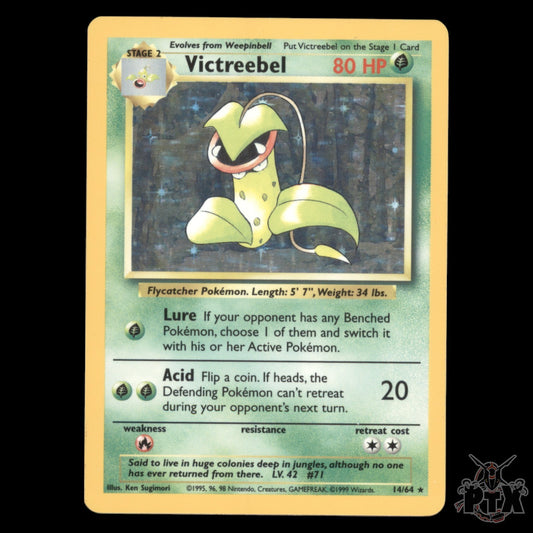 Victreebel Holo #14/64 No Symbol Error Jungle NM/Near Mint Pokemon 1999
