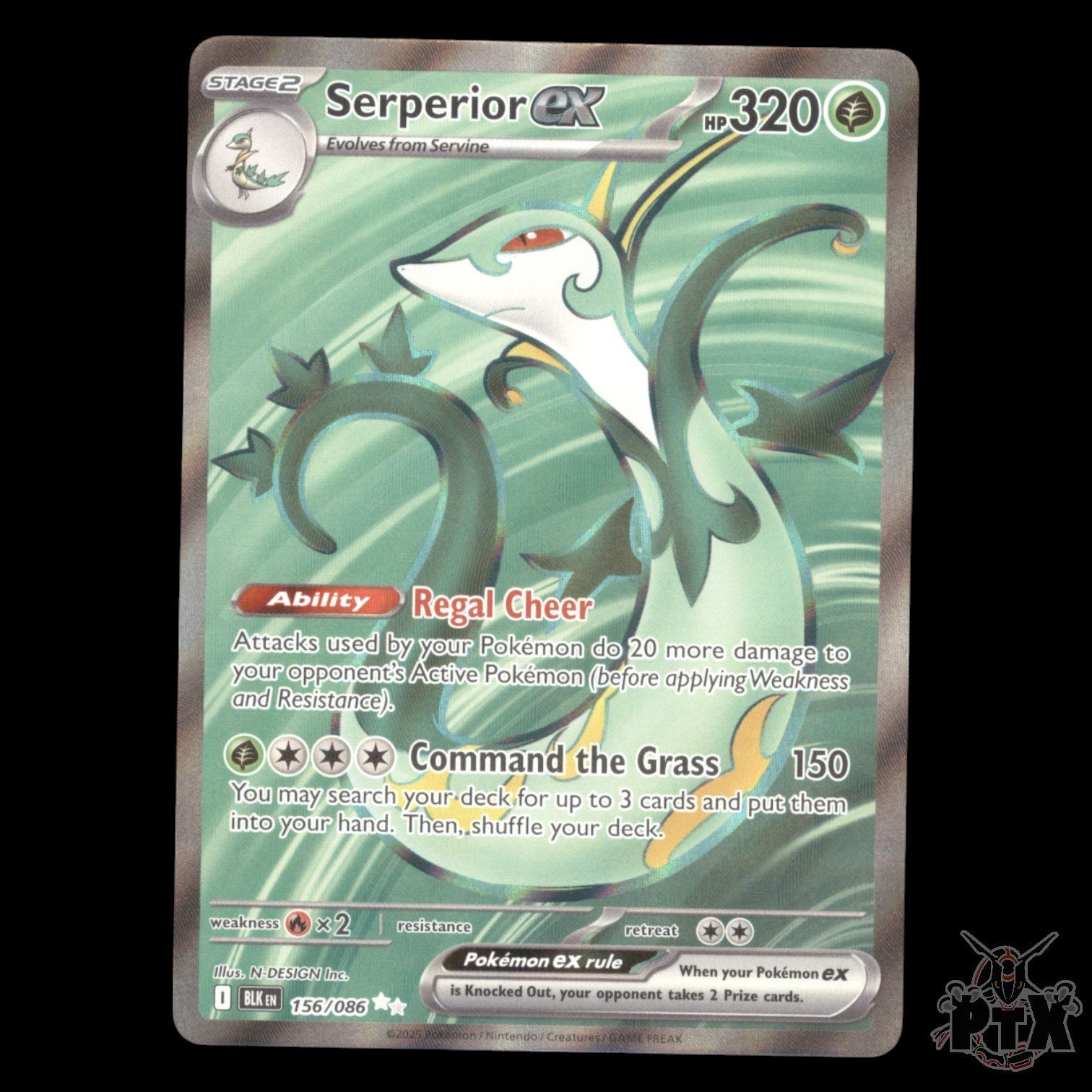 Serperior ex #156/086 Black Bolt NM/Near Mint Pokemon 2025
