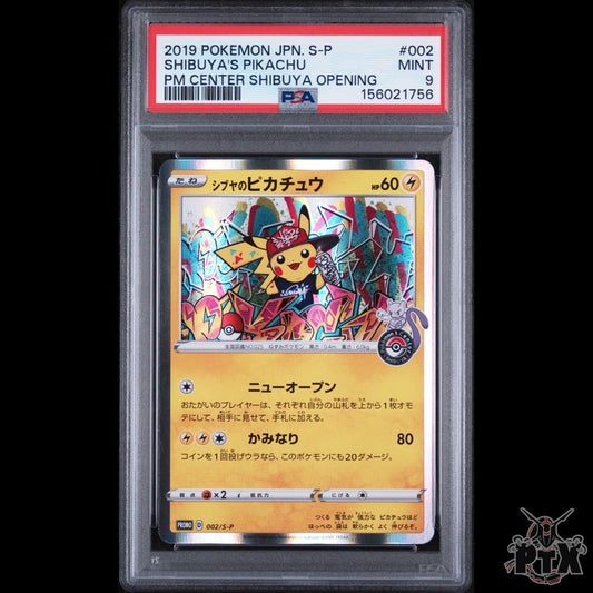 Shibuya's Pikachu 002/S-P PSA 9 Japanese Pokemon Center 2019