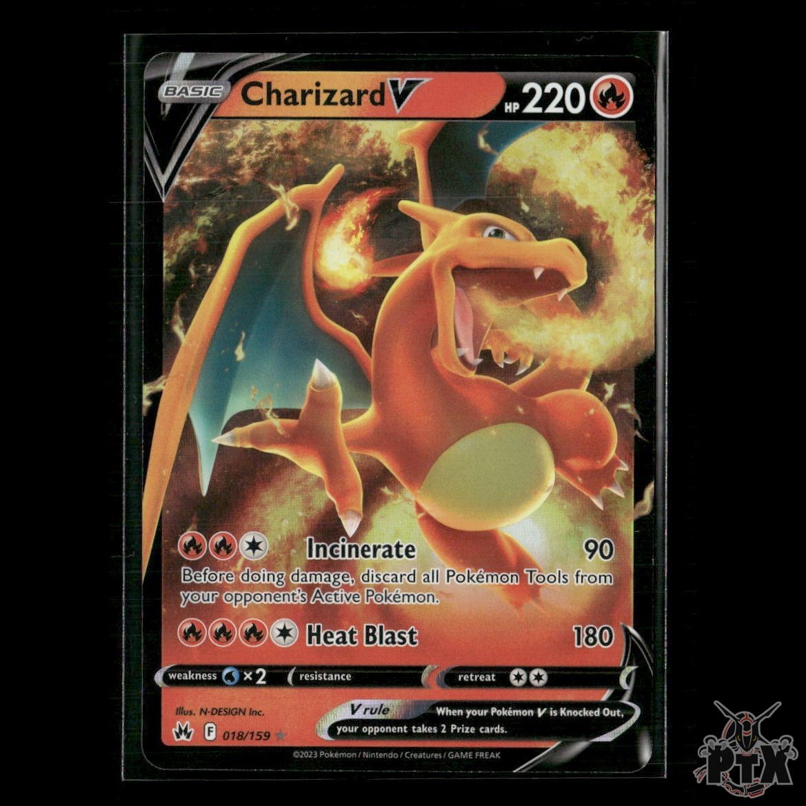Charizard V 018/159 SWSH: Crown Zenith NM Pokemon