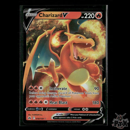 Charizard V 018/159 SWSH: Crown Zenith NM Pokemon