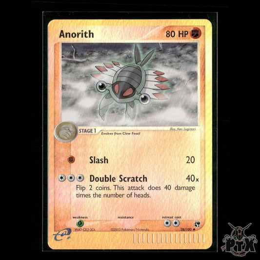 Anorith Reverse Holo 28/100 EX Sandstorm LP Pokemon