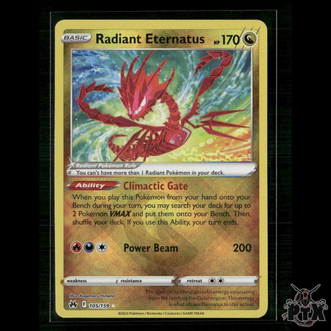 Radiant Eternatus 105/159 SWSH: Crown Zenith NM Pokemon