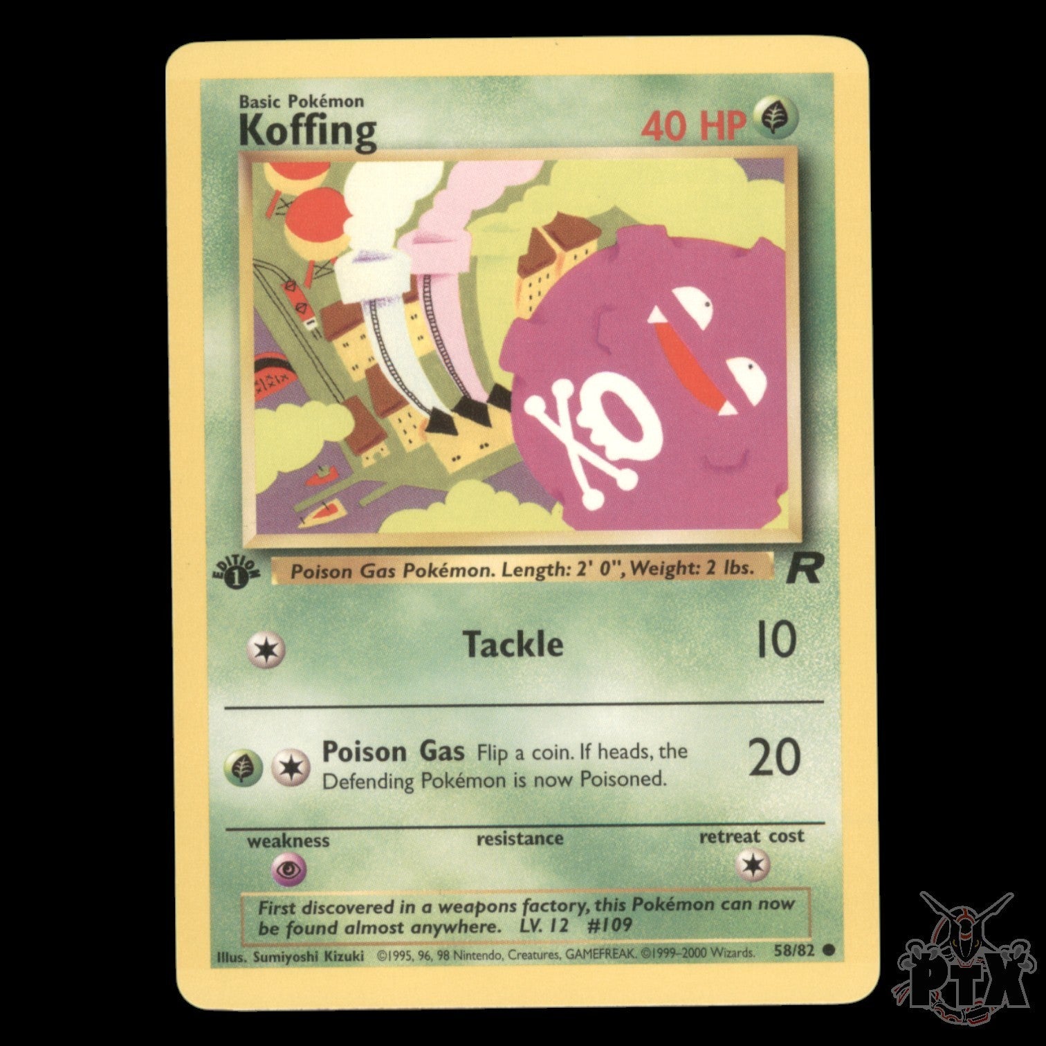 Koffing #58/82 1st Edition Team Rocket NM/Near Mint Pokemon 2000