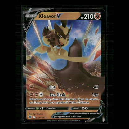 Kleavor V 087/189 SWSH10: Astral Radiance NM Pokemon