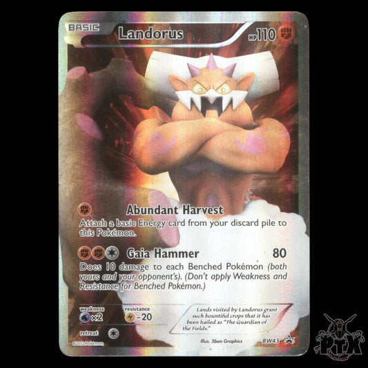 Landorus #BW43 Black & White Promo Heavily Played Pokemon 2012