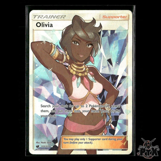 Olivia (Full Art) 111/111 SM - Crimson Invasion NM Pokemon