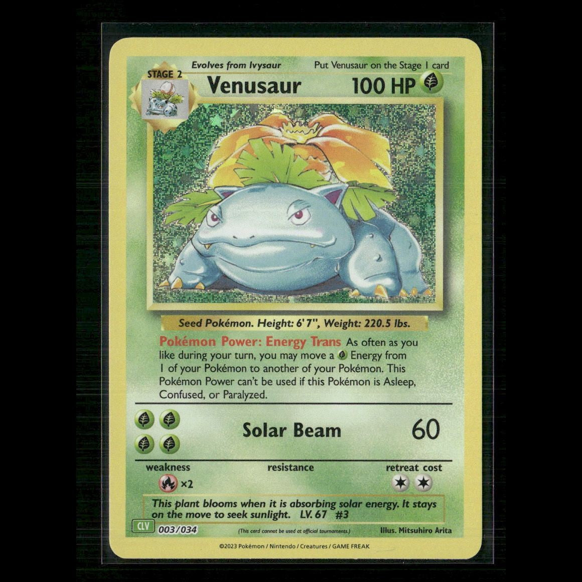 Venusaur 003/034 Trading Card Game Classic NM Pokemon
