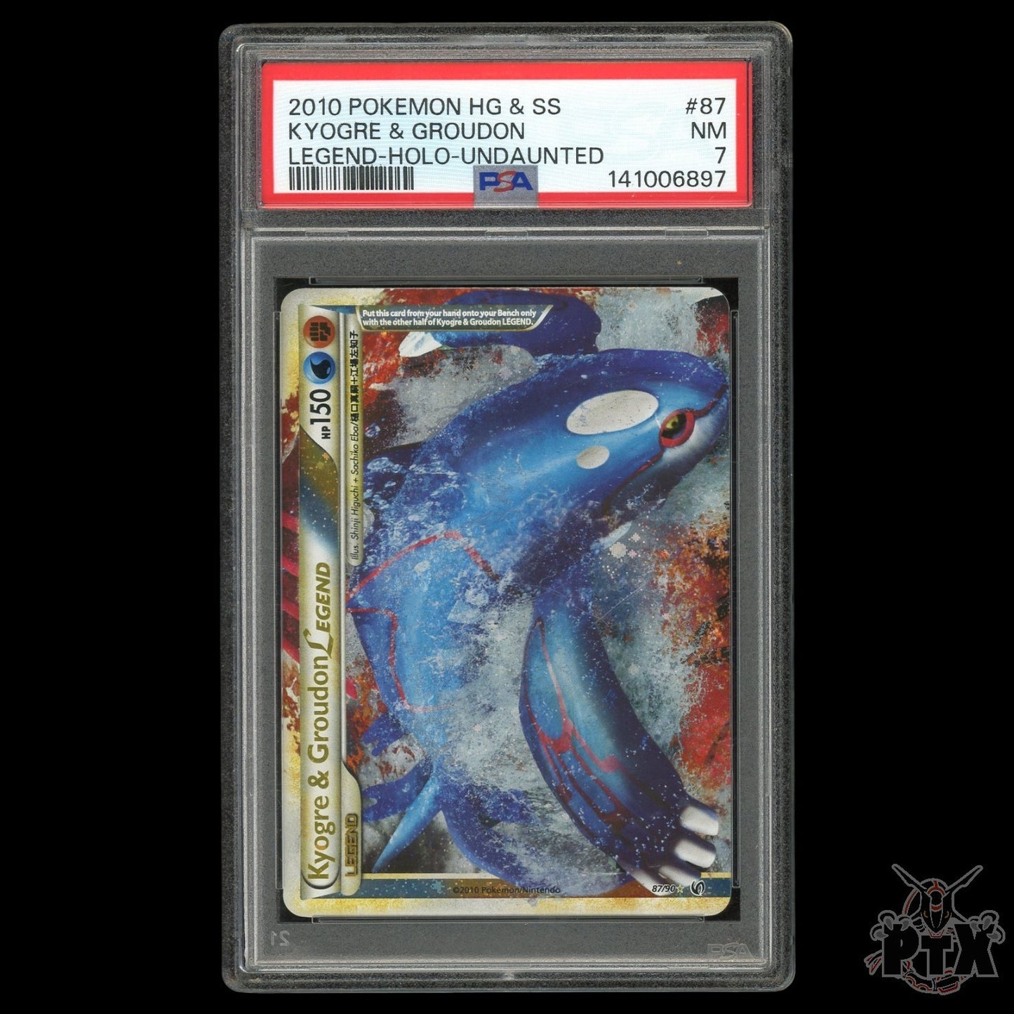 Kyogre & Groudon Legend 87/90 PSA 7 Undaunted Pokemon 2010