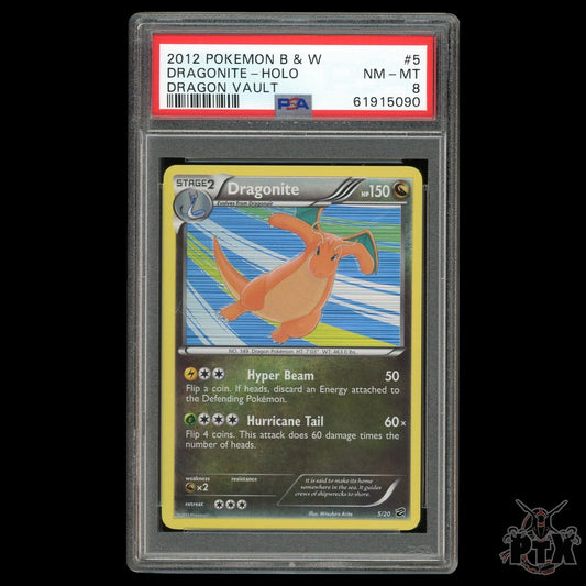 Dragonite Holo #5/20 PSA 8 Dragon Vault Pokemon 2012