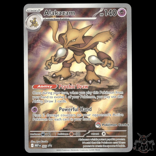 Alakazam #009 Pokemon Center Mega Evolution Promo NM/Near Mint Pokemon 2025