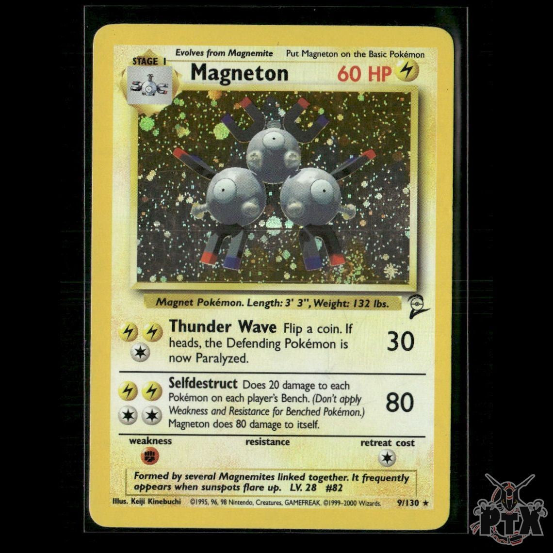 Magneton Holo 9/130 Base Set 2 NM Pokemon