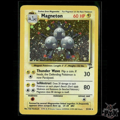 Magneton Holo 9/130 Base Set 2 NM Pokemon