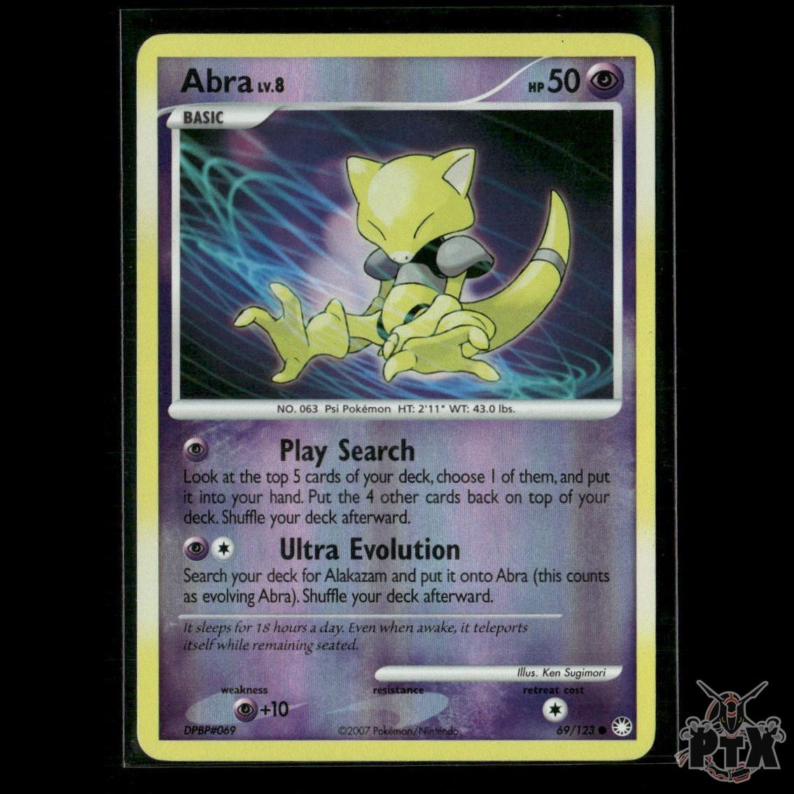 Abra Reverse Holo 69/123 Mysterious Treasures LP Pokemon