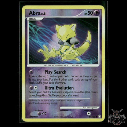 Abra Reverse Holo 69/123 Mysterious Treasures LP Pokemon