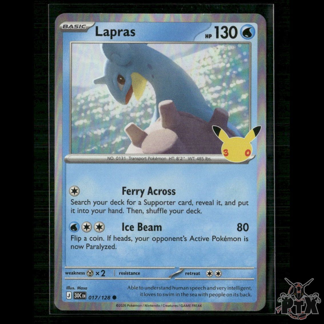 Lapras 017/128 ME: 30th Celebration NM Pokemon