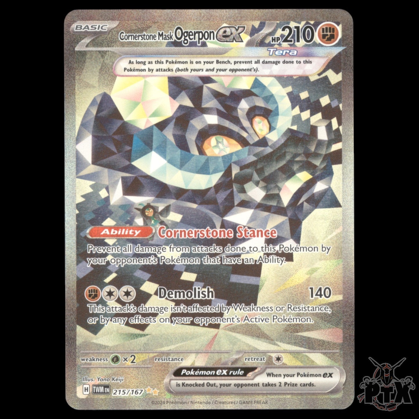 Ogerpon ex #215/167 Twilight Masquerade NM/Near Mint Pokemon 2024