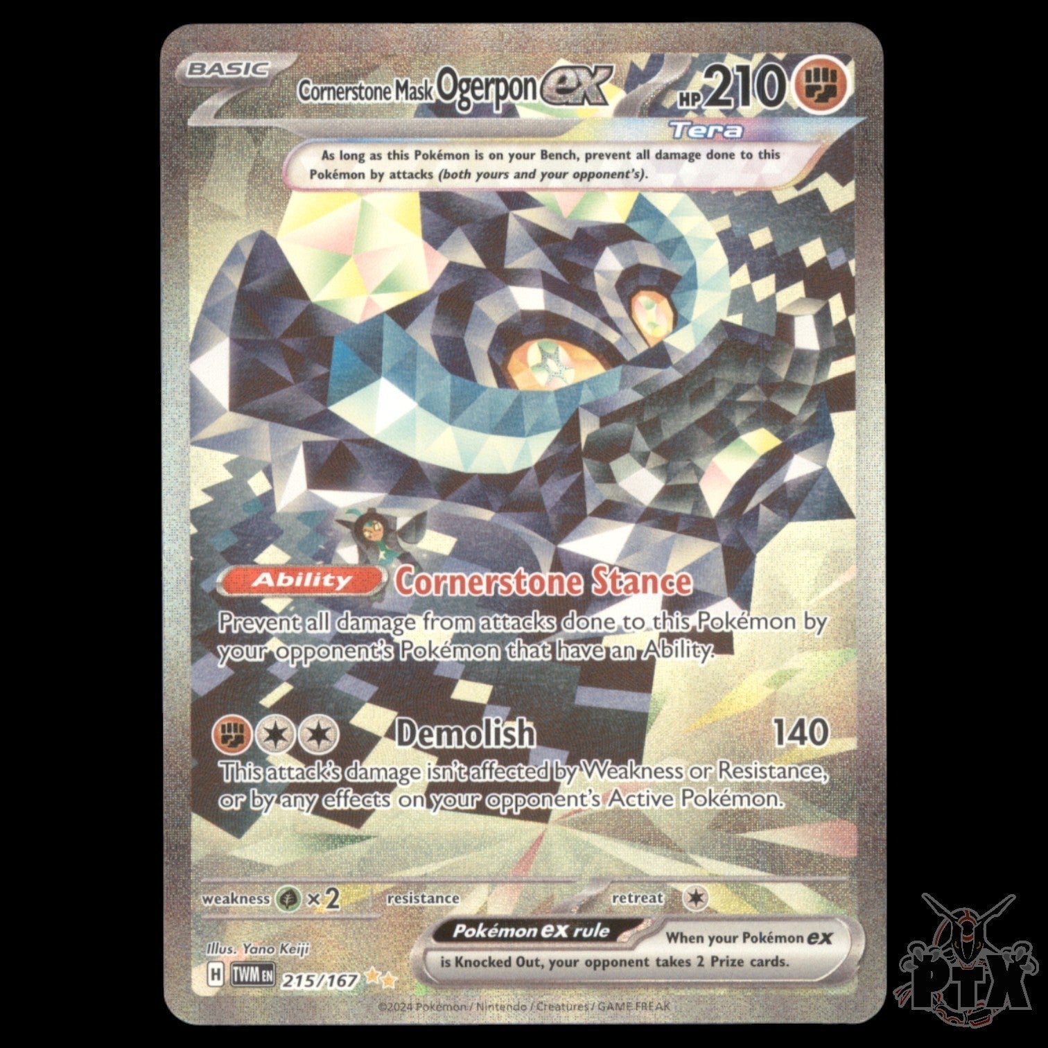 Ogerpon ex #215/167 Twilight Masquerade NM/Near Mint Pokemon 2024