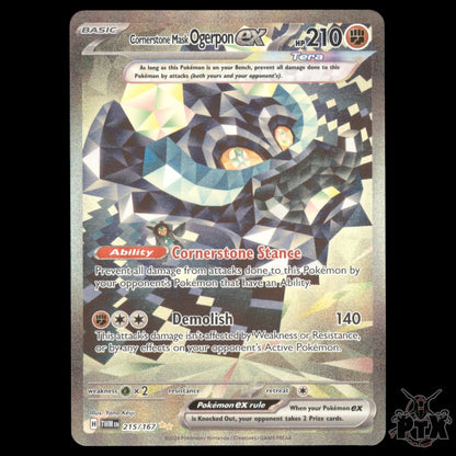 Ogerpon ex #215/167 Twilight Masquerade NM/Near Mint Pokemon 2024
