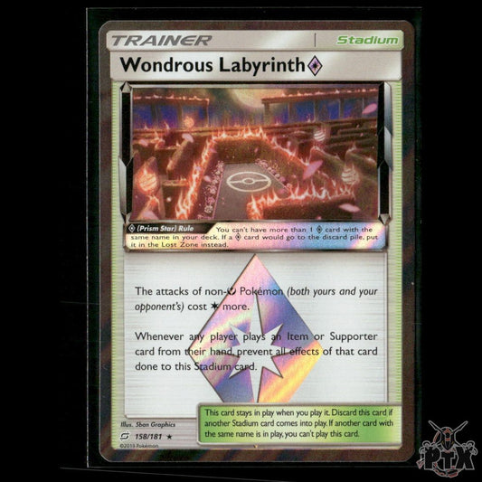 Wondrous Labyrinth Prism Star 158/181 SM - Team Up LP Pokemon
