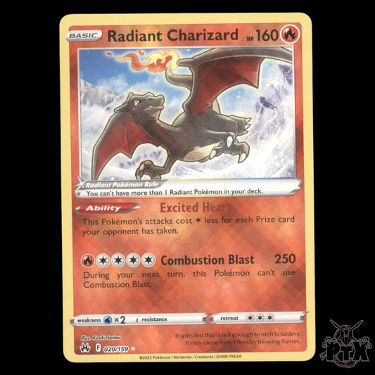 Radiant Charizard #020/159 Crown Zenith NM/Near Mint Pokemon 2023