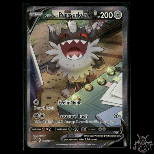 Galarian Perrserker V 184/196 SWSH11: Lost Origin NM Pokemon