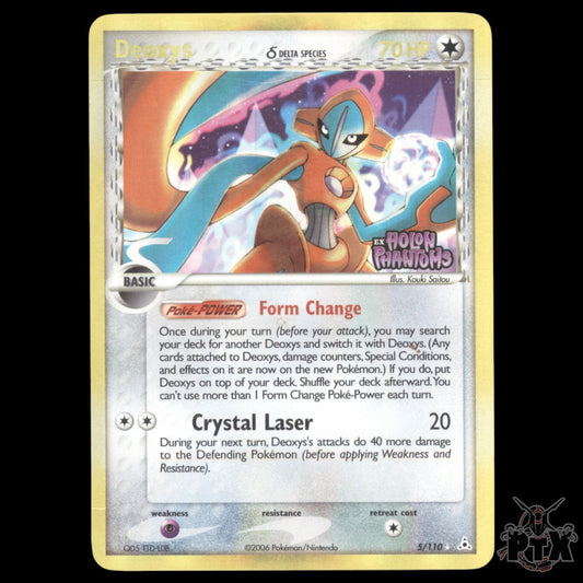 Deoxys Reverse Holo #5/110 EX Holon Phantoms HP/Heavily Played Pokemon 2006