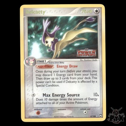 Delcatty #8/108 Power Keepers MP/Moderaly Played Pokemon 2007