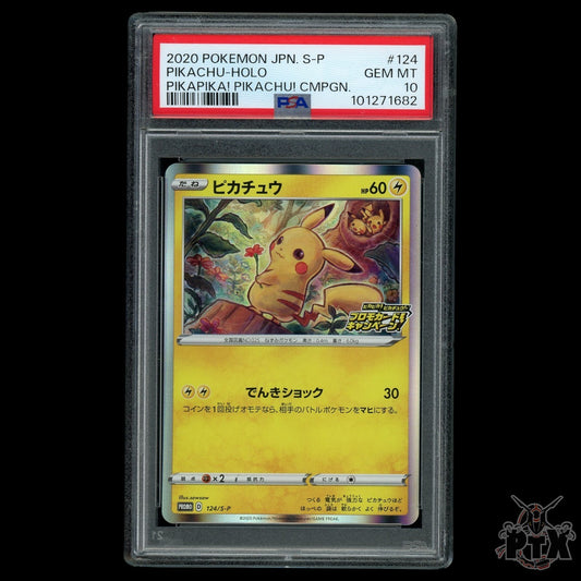 Pikachu #124/S-P PSA 10 Japanese Pikapika Promo Pokemon 2020