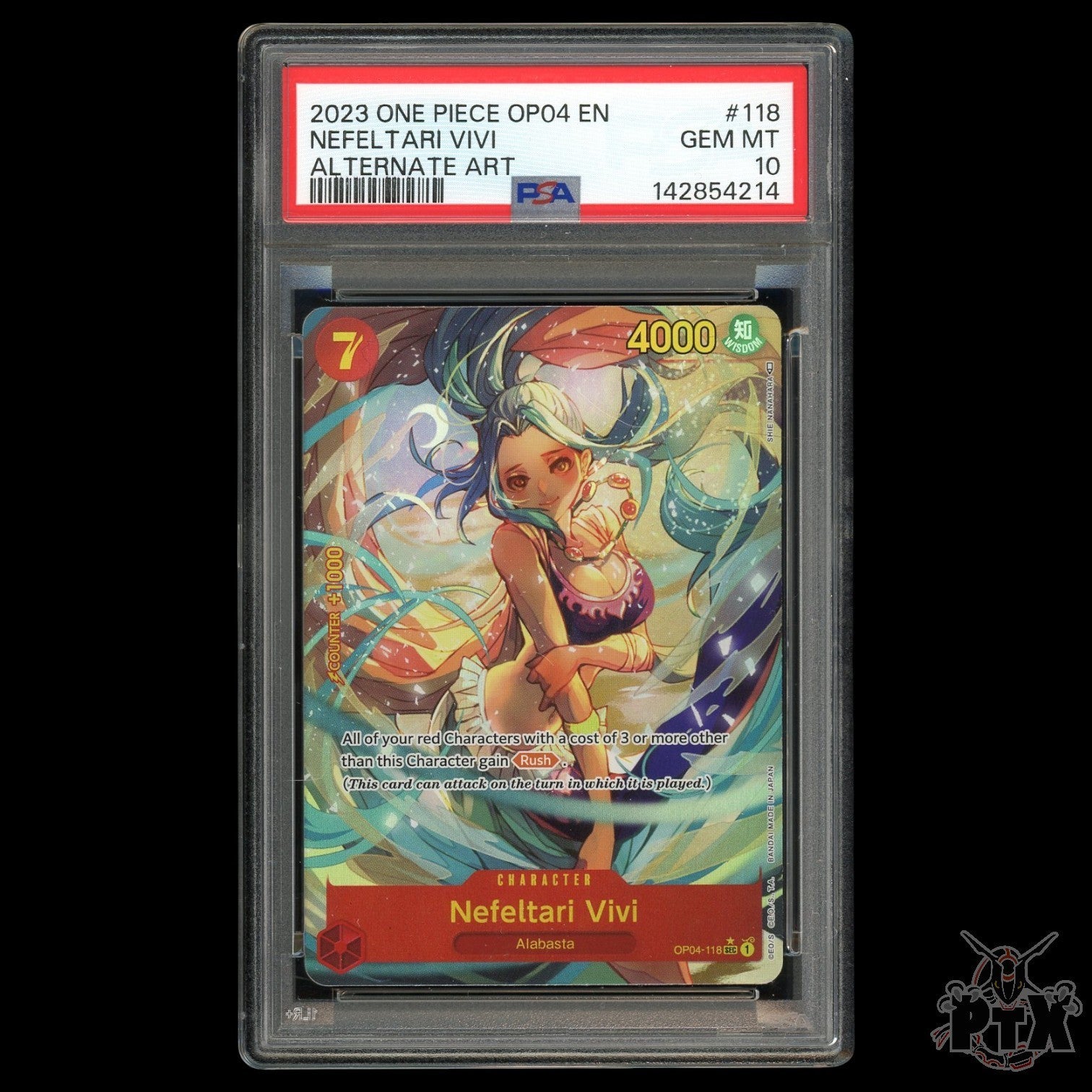 Nefeltari Vivi OP04-118 PSA 10 Kingdoms of intrigue One Piece