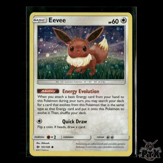 Eevee (Cosmos Holo) 101/149 Sun & Moon Promo HP Pokemon