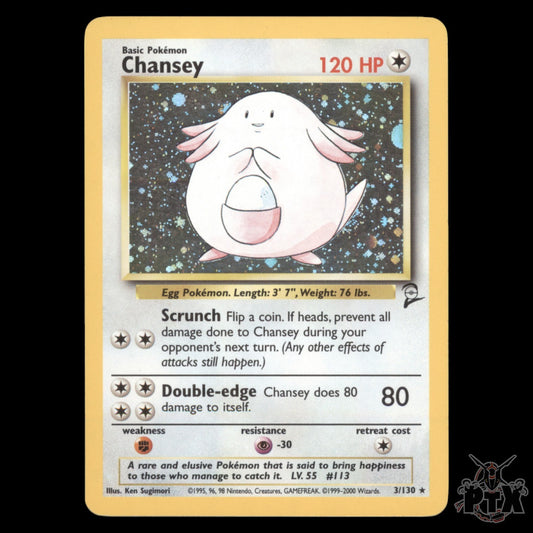 Chansey Holo #3/130 Base Set 2 NM/Near Mint Pokemon 2000