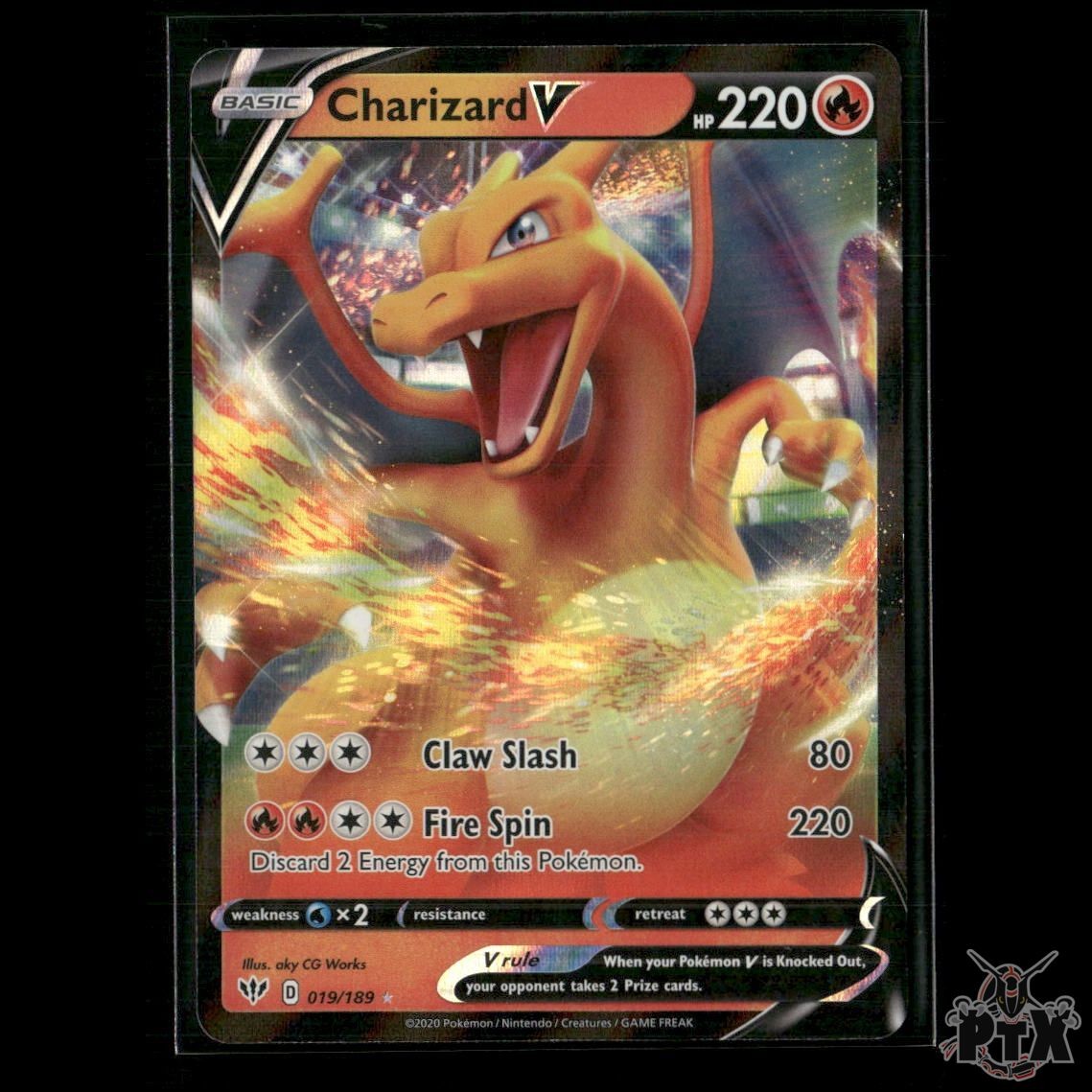 Charizard V 019/189 SWSH03: Darkness Ablaze NM Pokemon