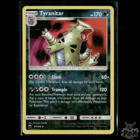 Tyranitar Reverse Holo 87/168 SM Celestial Storm NM Pokemon