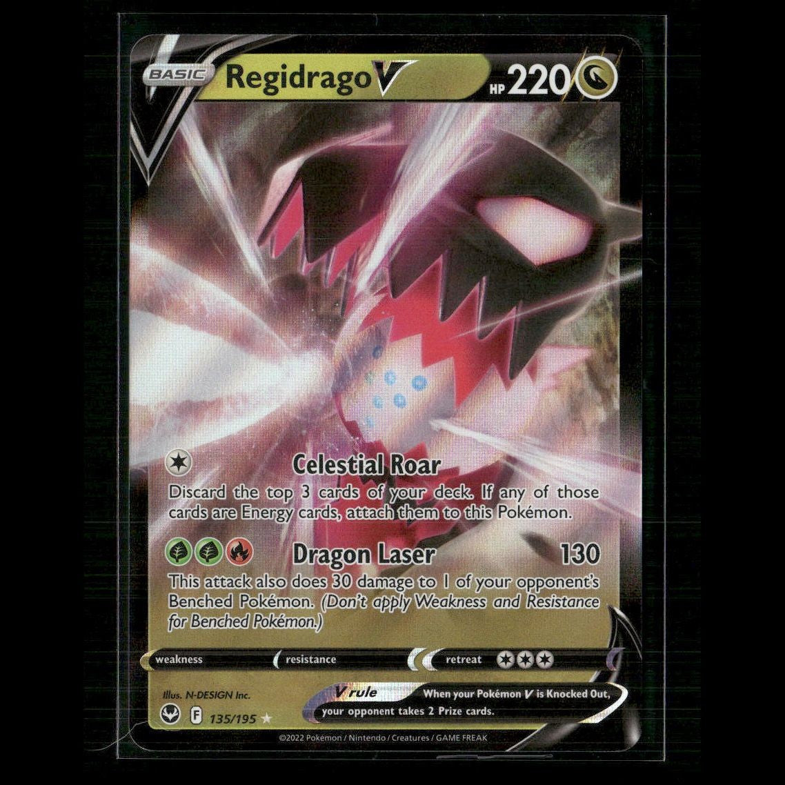 Regidrago V 135/195 SWSH12: Silver Tempest NM Pokemon