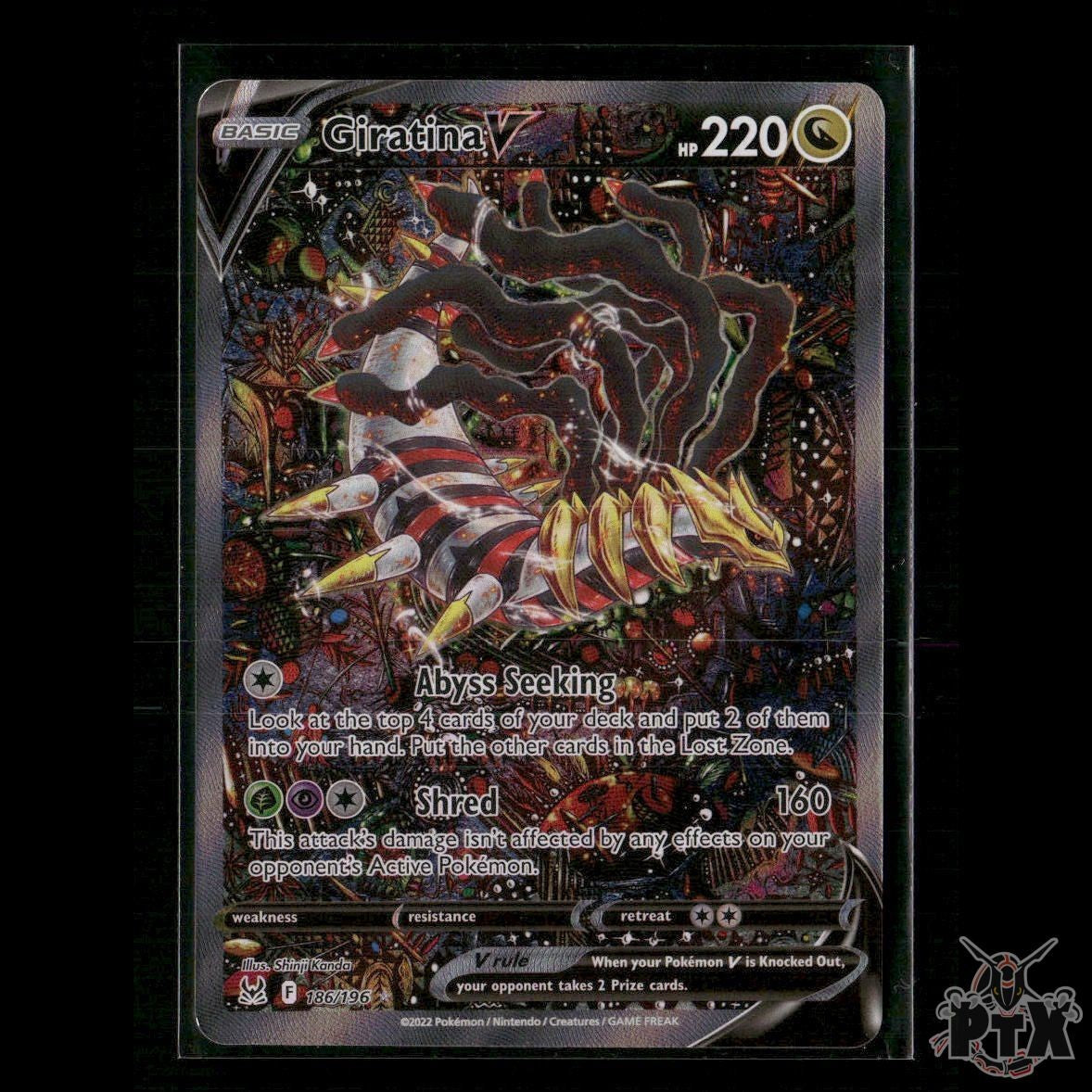 Giratina V (Alternate Full Art) 186/196 Lost Origin NM Pokemon