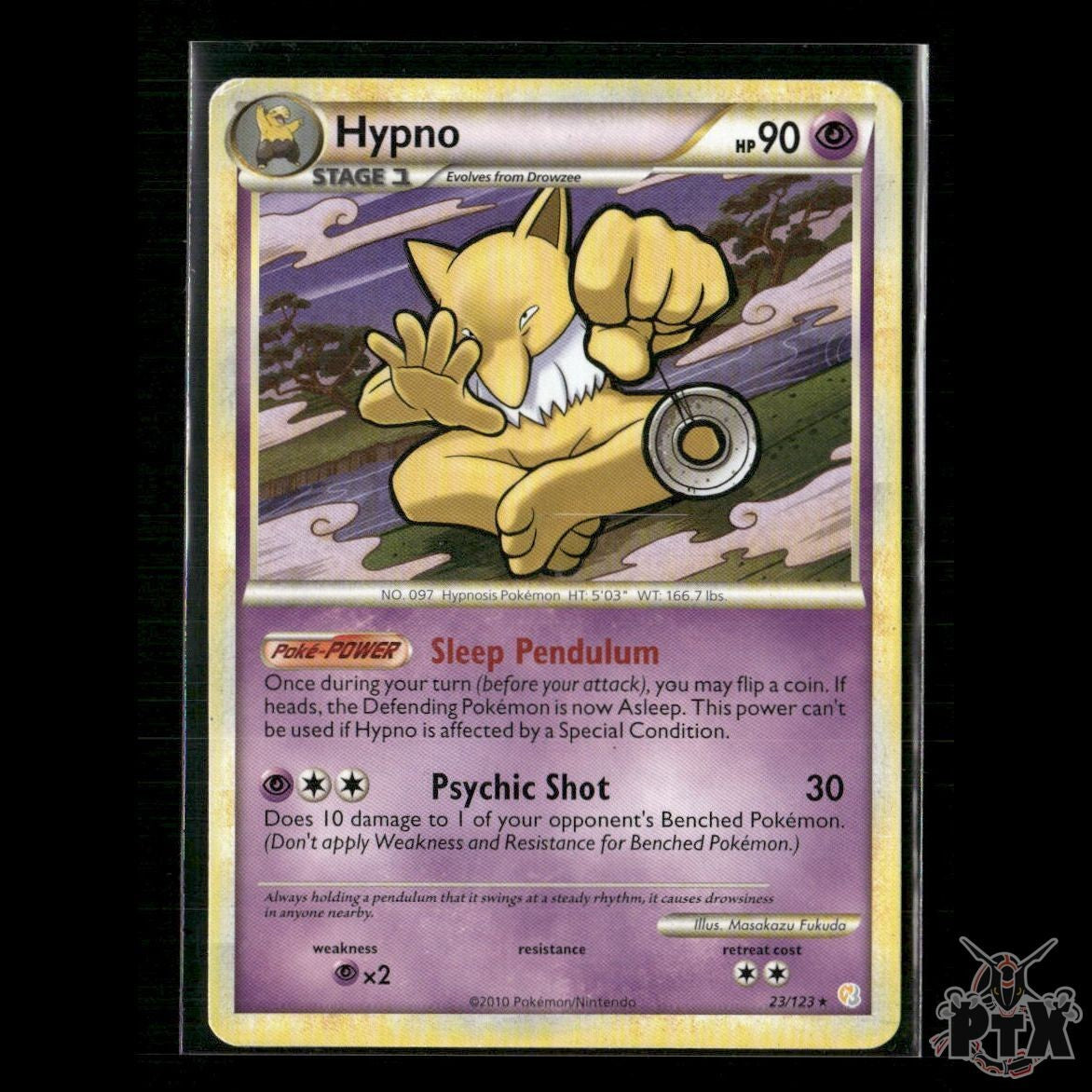 Hypno 23/123 HeartGold SoulSilver HP Pokemon
