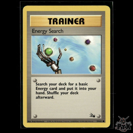 Energy Search 59/62 Fossil LP Pokemon