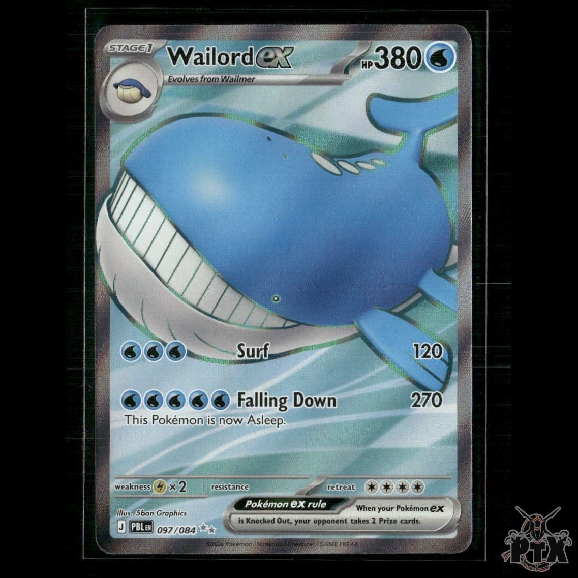 Wailord ex 097/084 ME05: Pitch Black NM Pokemon