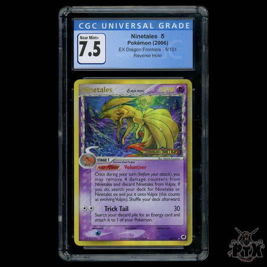 Ninetales Reverse #8/101 CGC 7.5 EX Dragon Frontiers Pokemon 2006