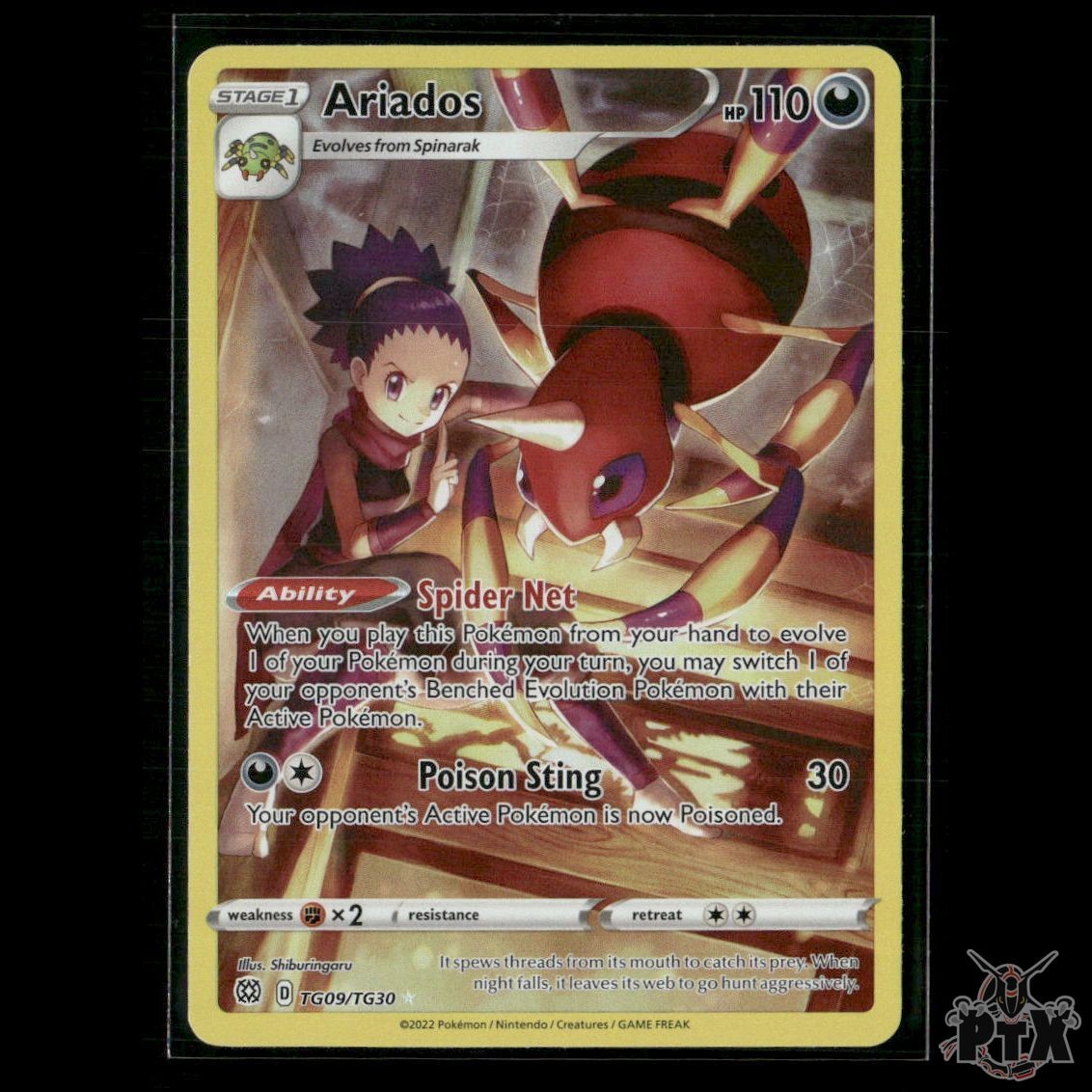 Ariados TG09/TG30 SWSH09: Brilliant Stars Trainer Gallery NM Pokemon