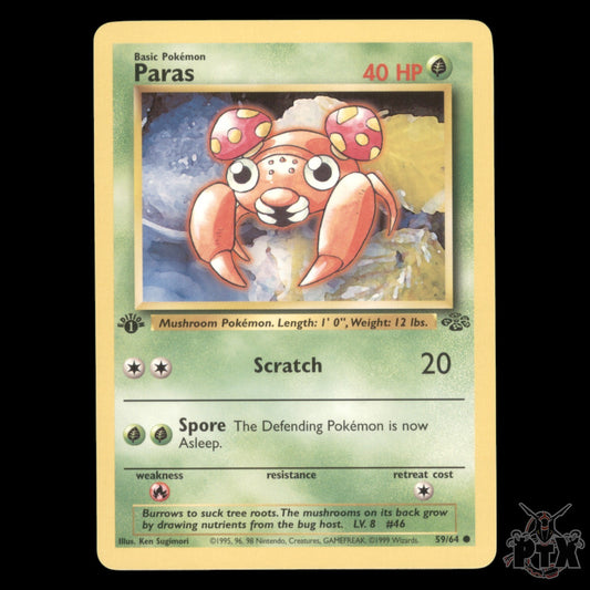Paras #59/64 1st Edition Jungle NM/Near Mint Pokemon 1999