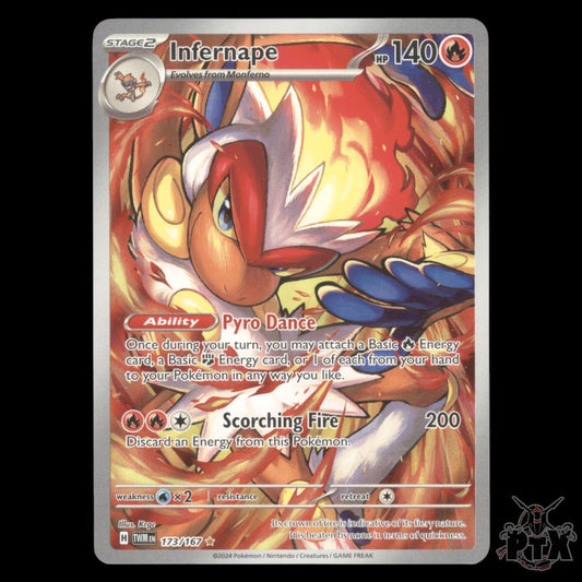 Infernape #173/167 Twilight Masquerade NM/Near Mint Pokemon 2024