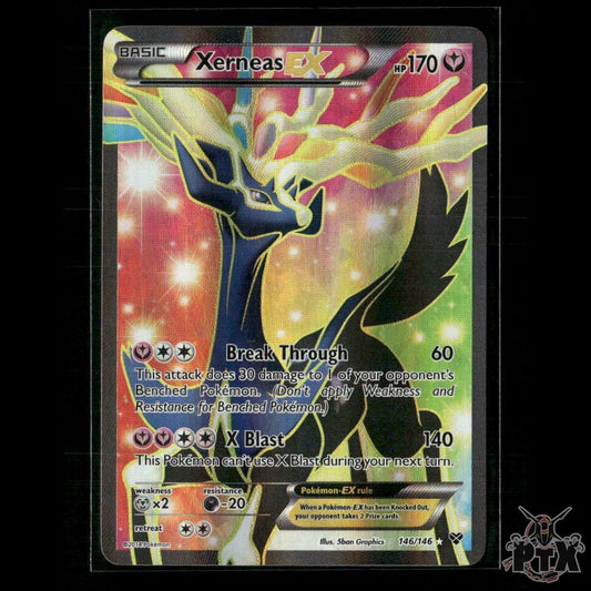 Xerneas EX (Full Art) 146/146 XY Base Set NM Pokemon