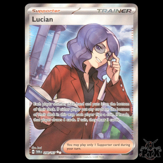 Lucian #208/167 Twilight Masquerade NM/Near Mint Pokemon 2024